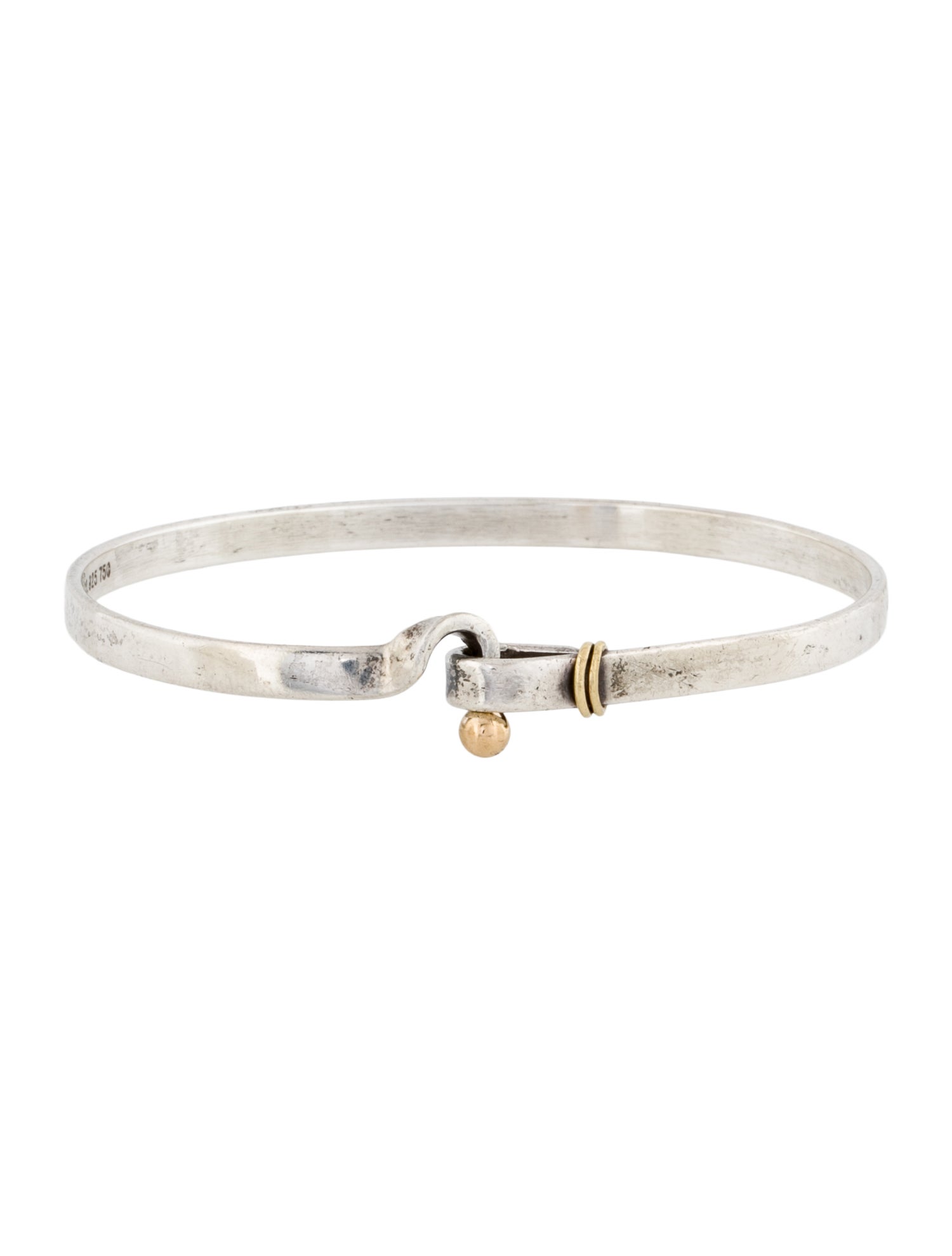 Tiffany & Co. Two-Tone Hook & Eye Bangle Bracelet